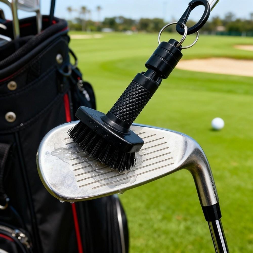 Heavy Duty Nylon Bristles Golf Club Cleaning Brush Golf Cleaning Accessory for Outdoor Golf Sports