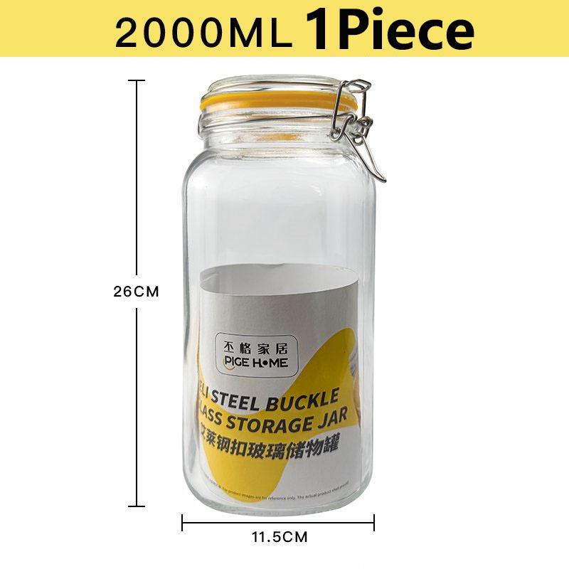 HeY LiLac Glass Jars with Lids Kitchen Airtight Glass Jars Wide Mouth Canning Jars with Clip Top Lids Leak Proof Canisters Jars