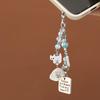 Mobile Phone Lanyard Faux Pearl Beads Shell Cat Charm Camera Hanging Rope Versatile Decorative Backpack Pendant