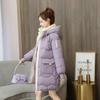 Cotton Padded Women Middle Long Korean Loose Thickened Winter Jacket New Bread