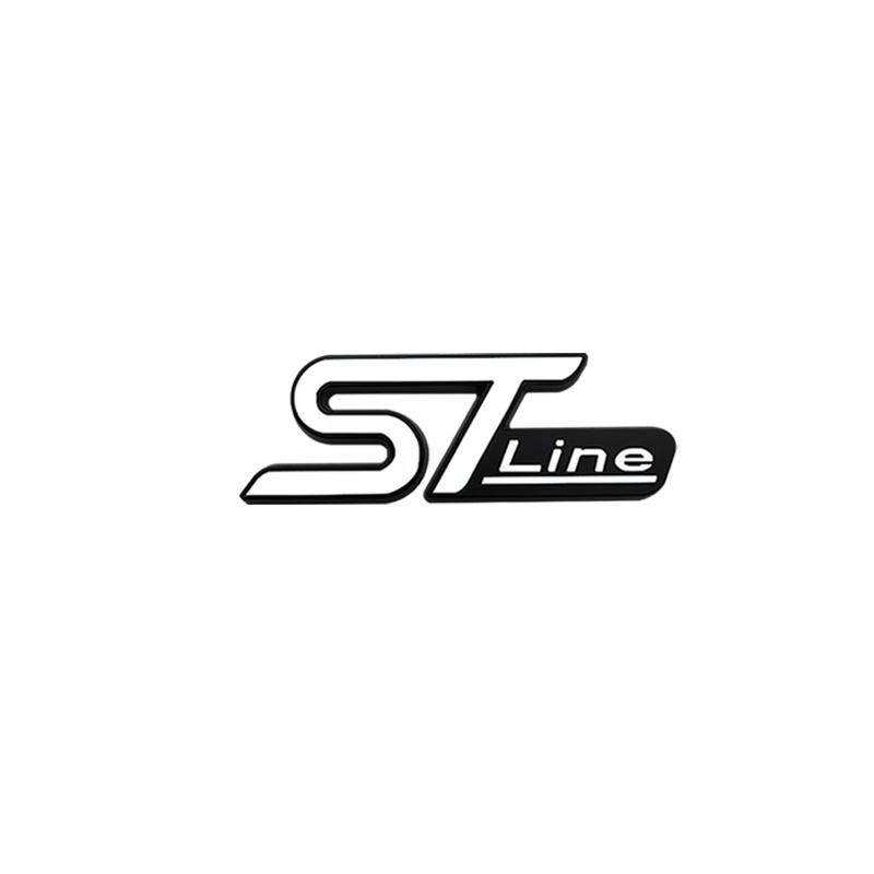 EUEX2 3D Metal ST LINE Front Grille Sticker Car Head Grill Emblem Badge Chrome Sticker for FORD FIESTA FOCUS MONDEO Auto Car Styling