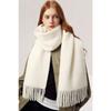 Imported Ecru Puffy Soft Textured Women's Scarf Shawl Shoulder Shawl