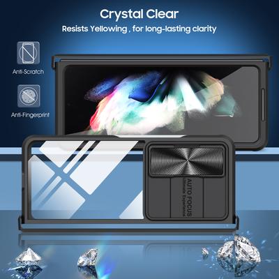 Прозрачный акриловый жесткий складной чехол для Samsung Galaxy Z Fold4 5g Fold 4, защитный чехол для камеры, чехол для мобильного телефона