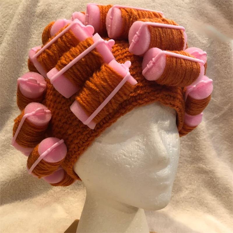 Новая связанная вручную клоунская шляпа с цветными блоками, модная и персонализированная взрослая шапка-пуловер