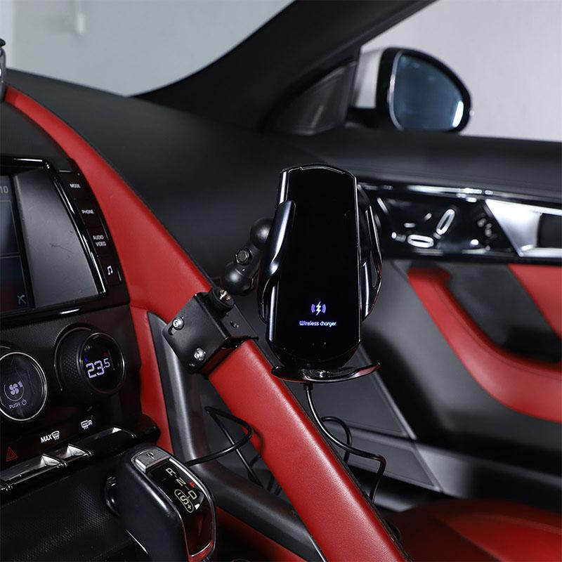 Для Jaguar F-TYPE 2013-2025 Автомобильный центральный подлокотник console GPS Беспроводная зарядка Держатель для мобильного телефона Автомобильные аксессуары