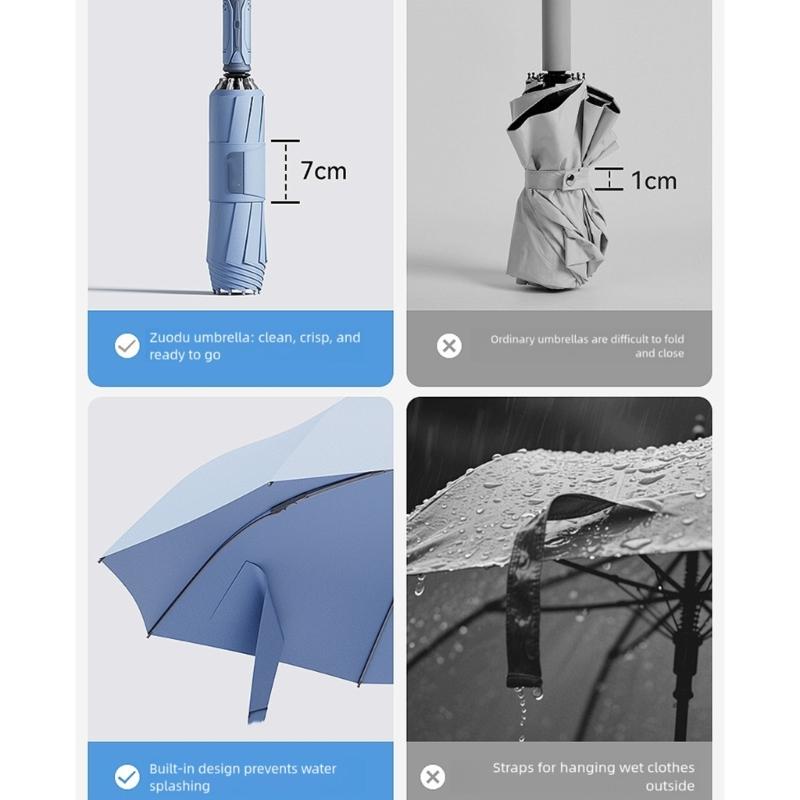 Автоматический зонт Stormprevent с простым открытием, большой купол, ветрозащитный, для сильного дождя, предотвращающий переворачивание, складывающийся внутрь