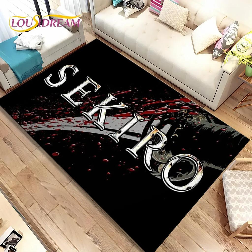 3D HD Sekiro Series Game Gamer Area Rug, Коврик для дома, гостиной, спальни, дивана, коврик для двери, декор, детские игры, нескользящий напольный коврик