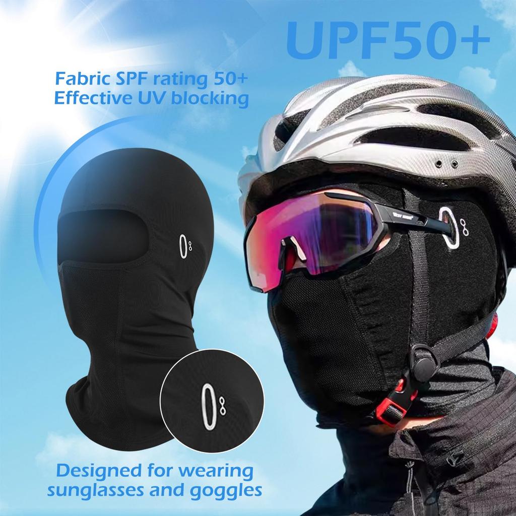 GeeRic Cooling Balaclava Face Cover for UV with Eyeglass for Suitable for and Work Summer, Protection, Sunscreen, Breathable, Sweat-Wicking,