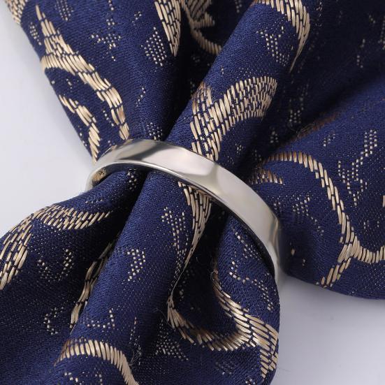 6 шт. кольца для салфеток уникальный полукруглый дизайн сплошной цвет простой стиль элегантные гладкие кольца для салфеток