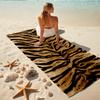1Pc Tiger Stripes Texture Beach Towel, Quick Dry, Multi-Use for Beach Pool Gym Yoga Home Travel, Christmas, Halloween, Xmas Gift S929644
