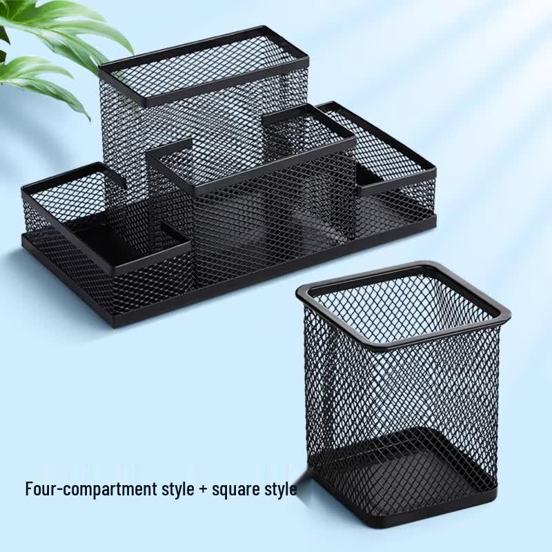 Creative Metal Pen Holder Set