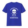 Stuntman Mikes Professional Driving School T Shirt Skull Lightning Design Death Proof Quentin Tarantino Movie Film vintage
