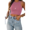 2023 Sleeveless Round Neck I-shaped Vest T-shirt In Solid Colors for Women
