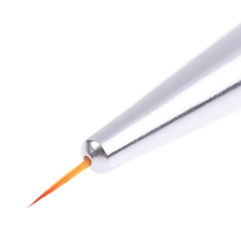 5Pcs Acrylic French Stripe Nail Art Liner Brush Set Ultra-Thin Line Drawing Pen Uv Gel Manicure Painting Brush