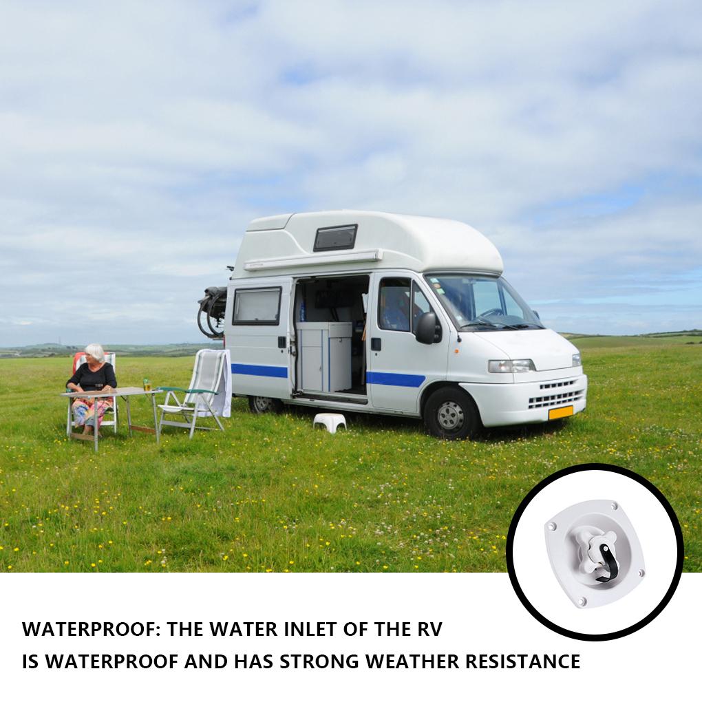 RV Valve Plastic Rotating Round Lock Professional Water Tank Cover Waterproof Filter Fill Inlet for Boat Marine Trailer