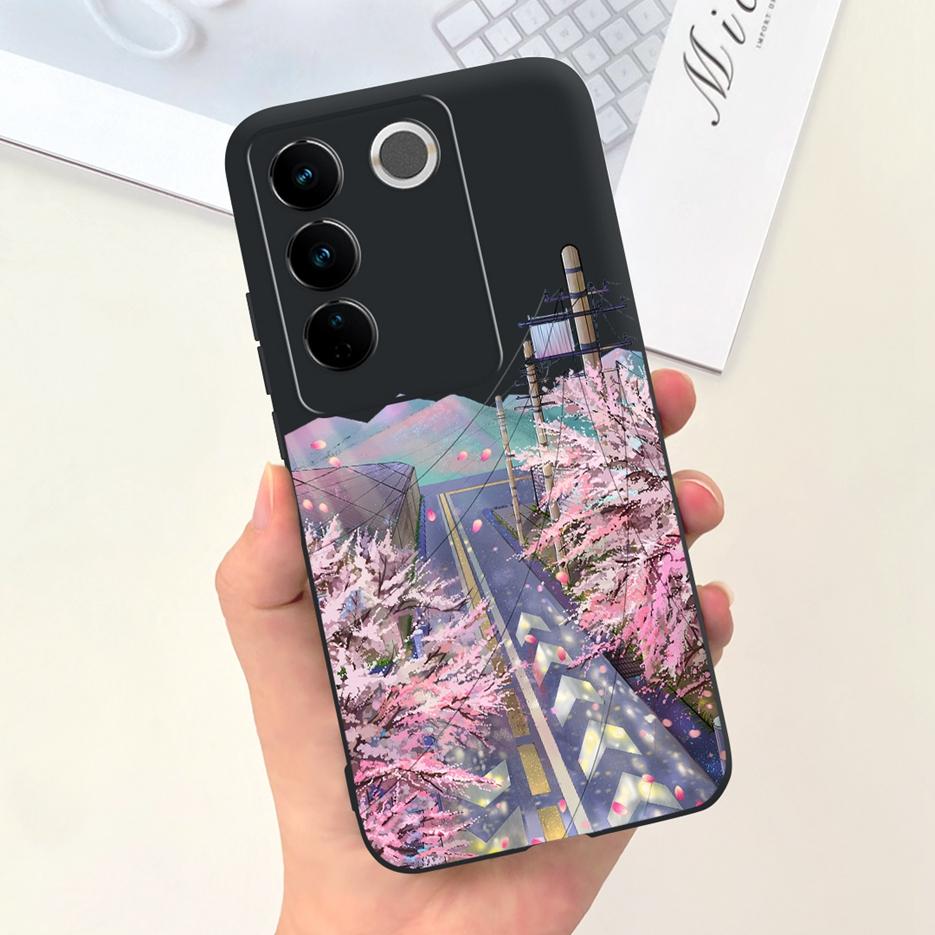 Чехол для Vivo V27 Чехол для Vivo V27e V2237 Милый Модный Расписной Чехол Мягкий Силиконовый Чехол для Телефона Для Vivo V27 Pro V 27 V27e Задняя Крышка Сумки