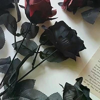 Готические Черные Розы Искусственные Цветы Имитация Цветов Розы на День святого Валентина Цветы