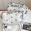 Bow Print Large Capacity Pen Case Flounce Makeup Lipstick Bag Portable Stationery Storage Bag  Kids