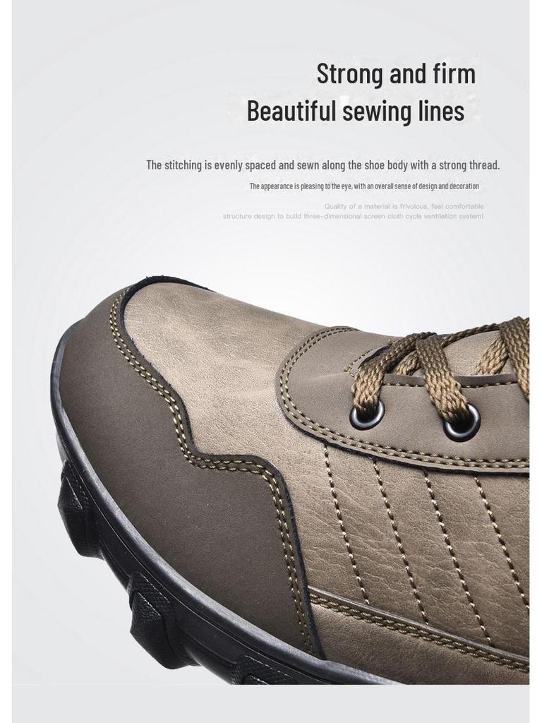 Мужские высокие нескользящие водонепроницаемые зимние ботинки для снега с бархатной подкладкой