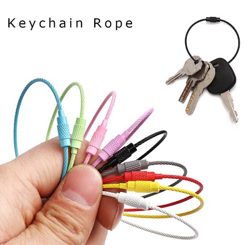 10 шт. 1,5*150 мм нержавеющая сталь круглая петля держатель брелок веревка наружные инструменты