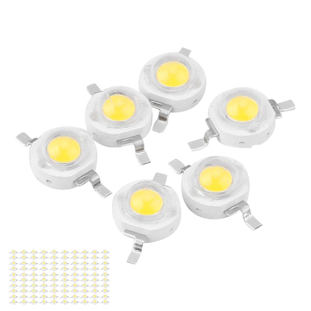 100PCS Aluminum High Power LED Beads 110LM/W DIY Lighting Fixtures  Floodlight Replacement