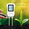 3 In1 Soil PH Tester LCD Screen Soil Moisture Meter Plant Temperature Environment Humidity Meter for Gardening Lawn Farming