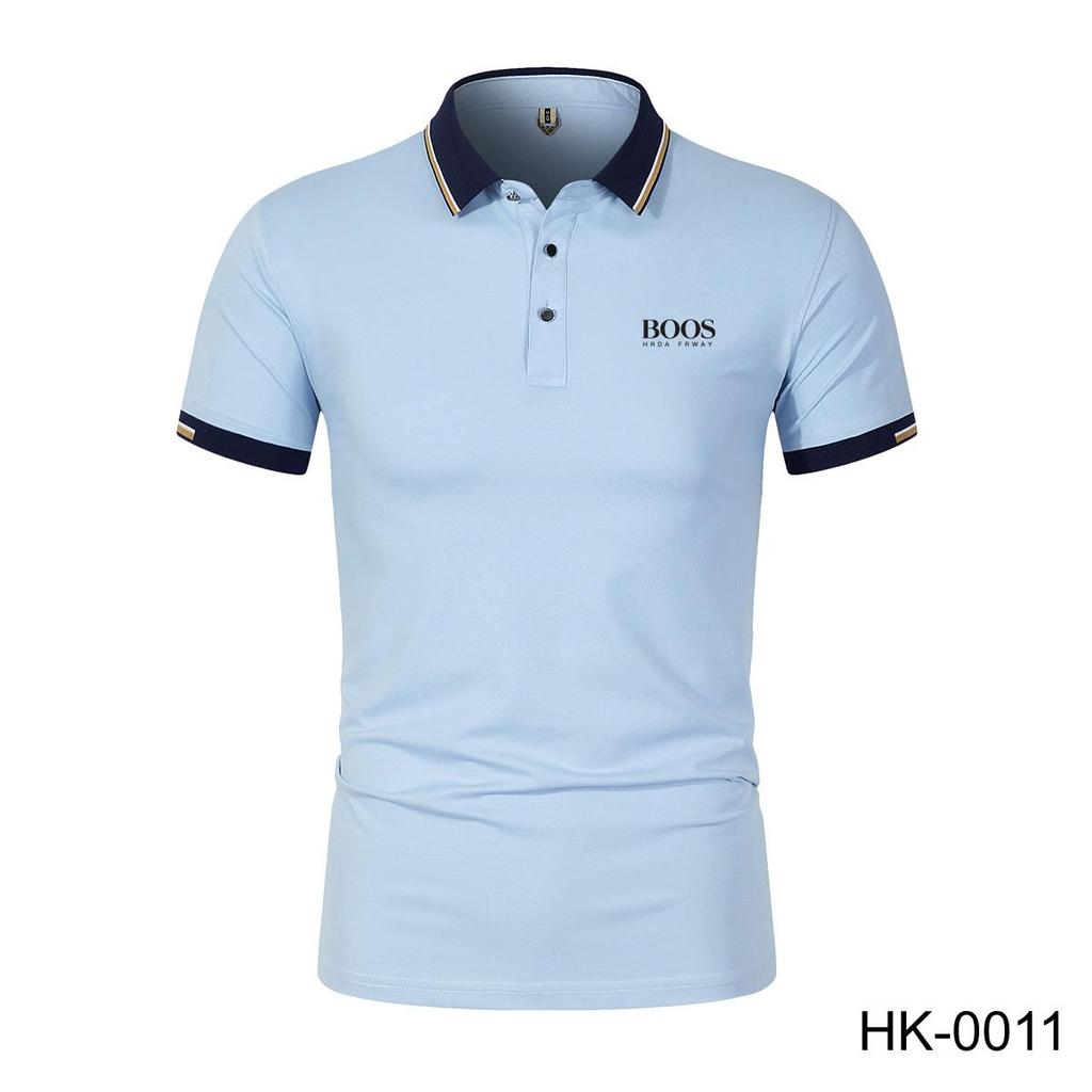 Весна/Лето Новая Хлопковая Рубашка Поло с Вышивкой и Воротником Поло для Мужчин и Женщин для Бизнеса и Отдыха