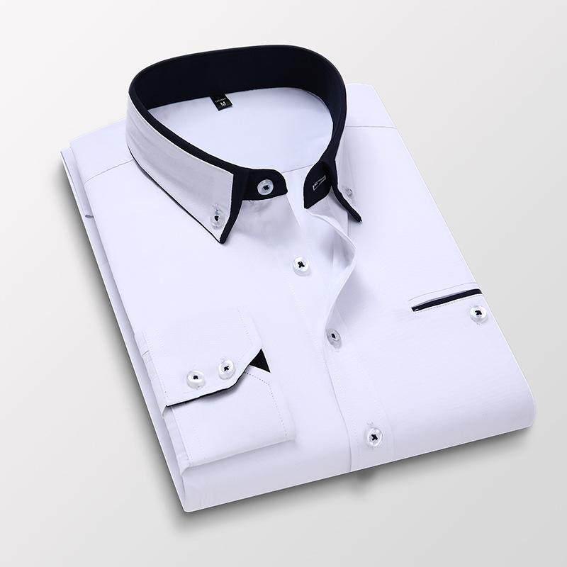 Men's Spring and Fall Casual Shirt Business Men's Office Shirts