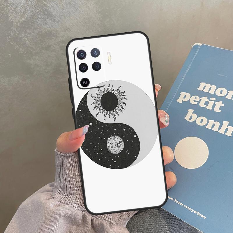 Эстетичный чехол 'Солнце Луна' для Oppo A74 A94 A54 A18 A38 A58 A78 A98 A40 A60 A80 A16 A76 A96 A15 A17 A77 A57S