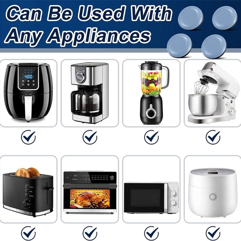 Самоклеящиеся PTFE-слайдеры, Подушечки для перемещения кухонной техники, для кофемашин, аэрофритюрниц