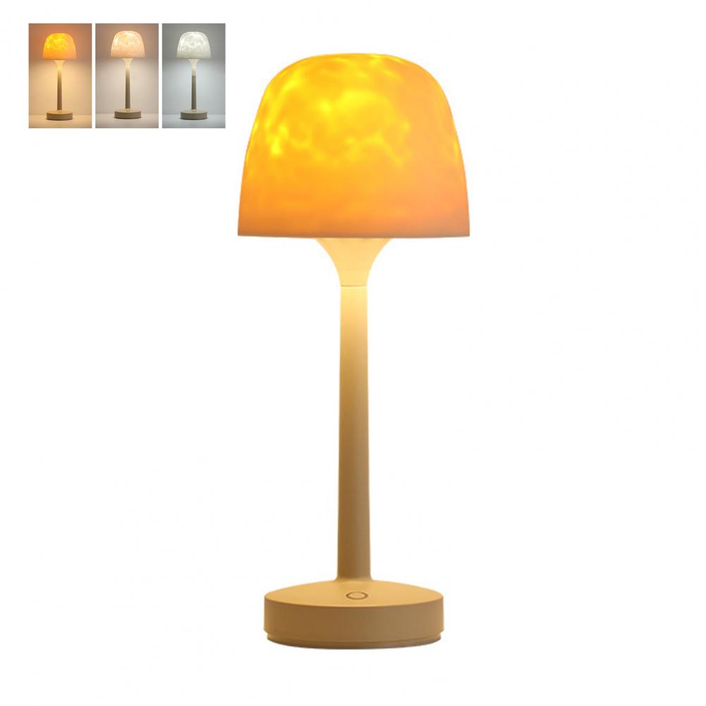 Настольная лампа Перезаряжаемый светодиодный ночник с пультом дистанционного управления Регулируемая яркость 16 цветов Окружающий прикроватный светильник с эффектом ряби на воде Набор