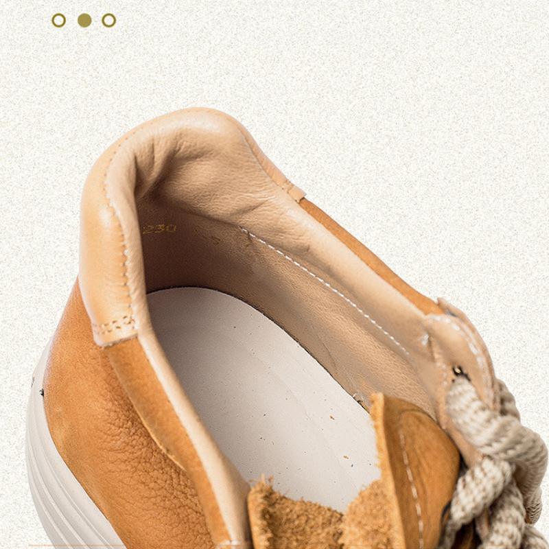 Johnature Универсальные туфли на плоской подошве из натуральной кожи на толстой подошве, повседневные однотонные короткие ботинки, женская обувь