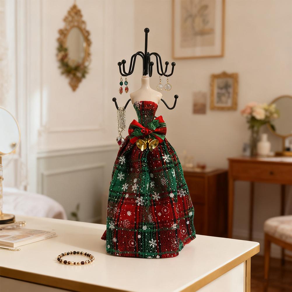 For Christmas Decorations Necklace Display Holiday Decoration Safe Display For Delicate Jewelry Decorative Shelf