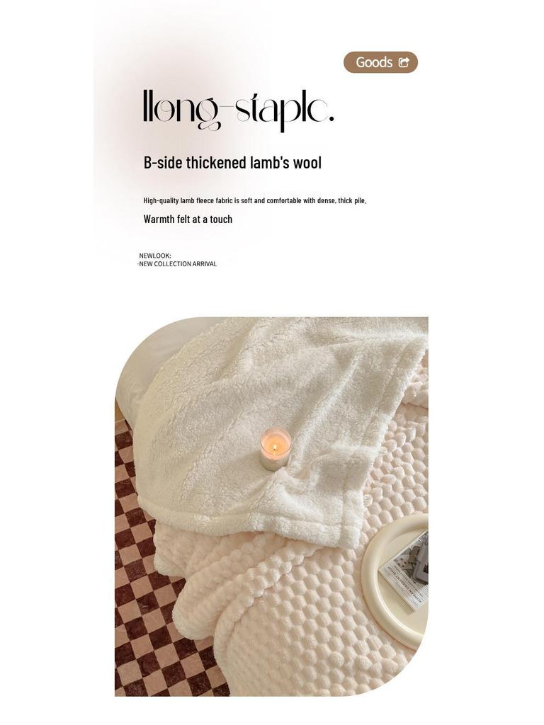 Golden Turtle Velvet Double-Layer Fleece Blanket - Flannel & Lamb Velvet for Autumn/Winter