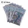 10Pcs Plastic Waterproof Zipper Packaging Bag Laser Reclosable Pouches Storage bags