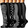 6 Pairs of Sports Pressure Socks Female High Elastic Stockings Compression Socks Shaping Leg Socks Calf Socks