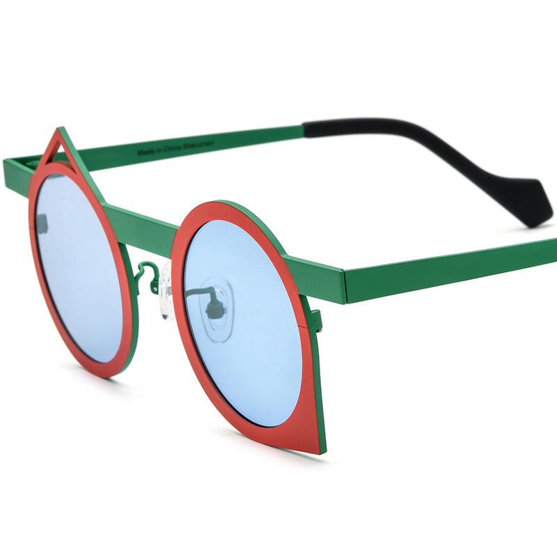 Borregls Colorful Titanium Sunglasses Men Vintage Irregular Fashion Women 2025 New Retro Polarized UV400 Sun Glasses 185801T