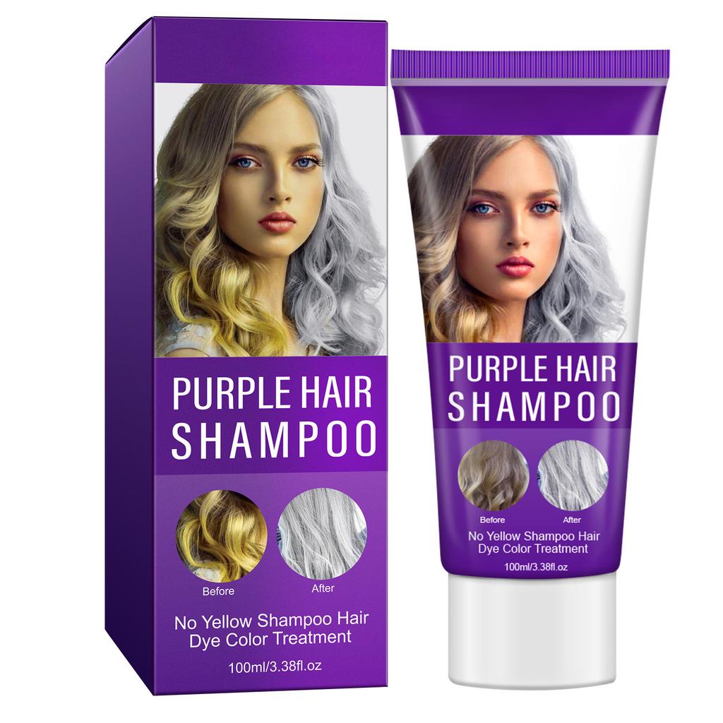 Purple Shampoo Hair Mask 100ml Dyeing Gray To Gray Purple Shampoo
