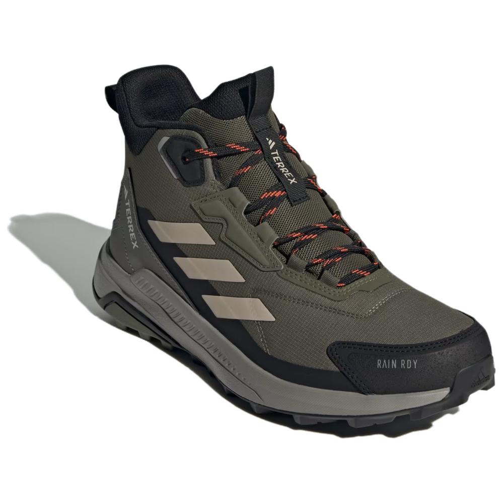 adidas Кроссовки мужские Terrex Anylander Mid Rain.RDY Оливковый Strata Зеленый Wonder-Beige Основной Черный ID0897