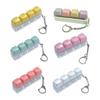 Mechanical Keyboard Fidget Keychain Stress Anxiety Relief Portable Travel Quiet Kids Adults 4 Keys Keyboard Clicking Sensory Keycap Toy