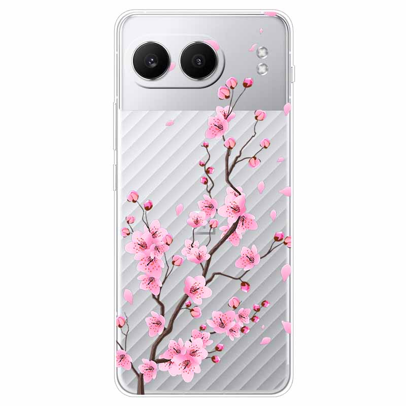 Чехол для Oneplus Nord 4 6,74'' Цветы Прозрачный ТПУ Силикон Funda Capa для Oneplus Nord 4 Nord4 5G Мягкие Чехлы Сумки