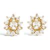 [R4169] - Gold Plated Earrings 'Victorina' White Gold - 10x8 Mm