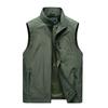 Men's Spring and Autumn Vest Vest Young and Middle-aged Vest Single-layer Thin Fishing Casual Photography Vest