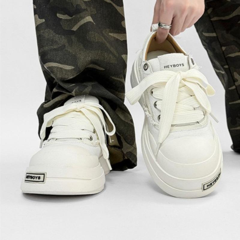 Модная обувь для мужчин Модные парусиновые мужские туфли Увеличивающие рост Повседневные на толстой подошве Кеды на платформе для пары Трендовые кроссовки Zapatos Hombre