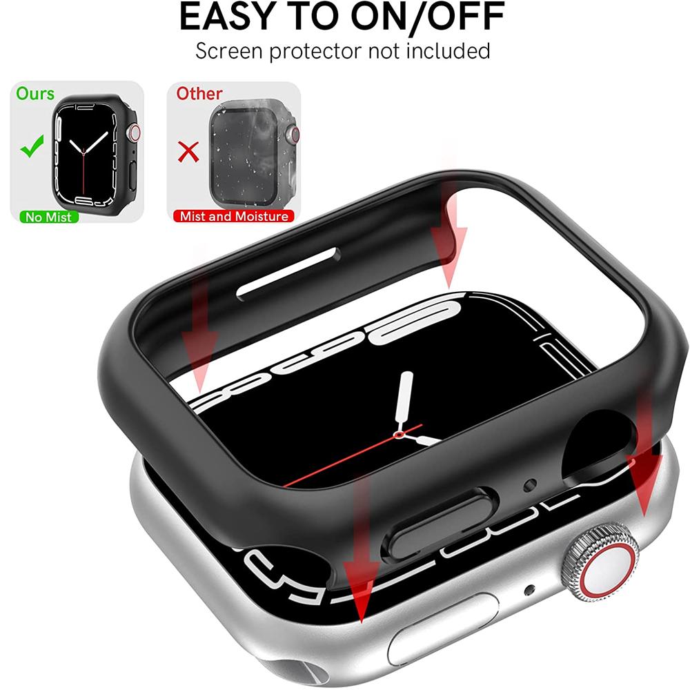 Чехол для Apple Watch Case 6 se 4 3 44мм 40мм 42мм 38мм Аксессуары Защитная пленка для экрана из ПК Бампер iWatch series 7 8 41мм 45мм Чехол