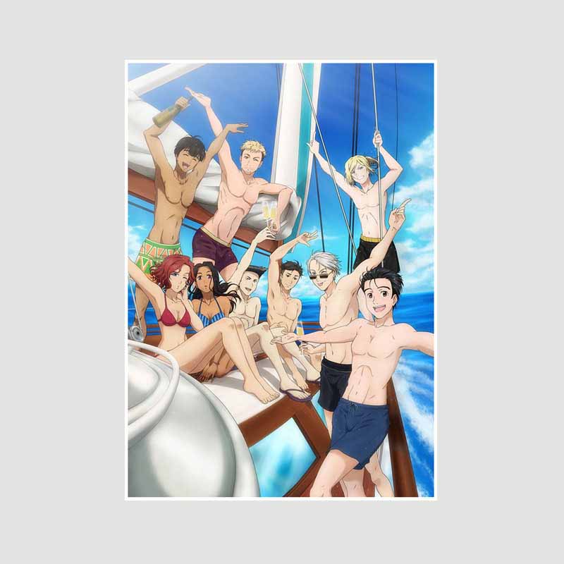 Vintage Sports Anime Yuri On Ice Posters and Prints White Paper Poster Wall Art Painting Home Decor Room Bar Decoration Pictures Interior Mural