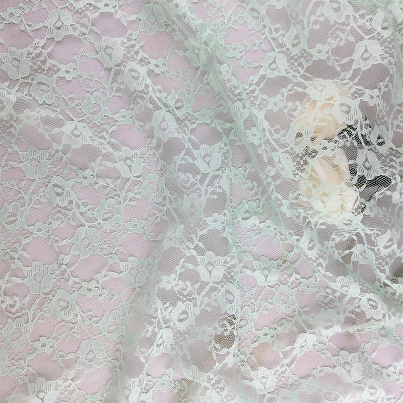 Hot-Selling Non-Elastic Polyester Hollow Flower Lace Mesh Fabric for Fashionable Wedding Dresses and Lingerie