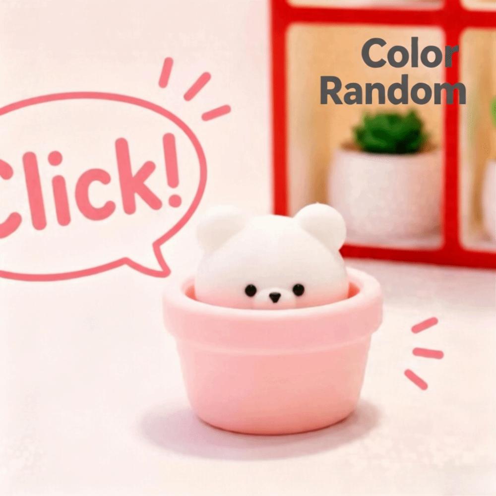 Soft Slow Rebound Clicker Fidget Keychain Button Press Click Keyring Gifts for Children