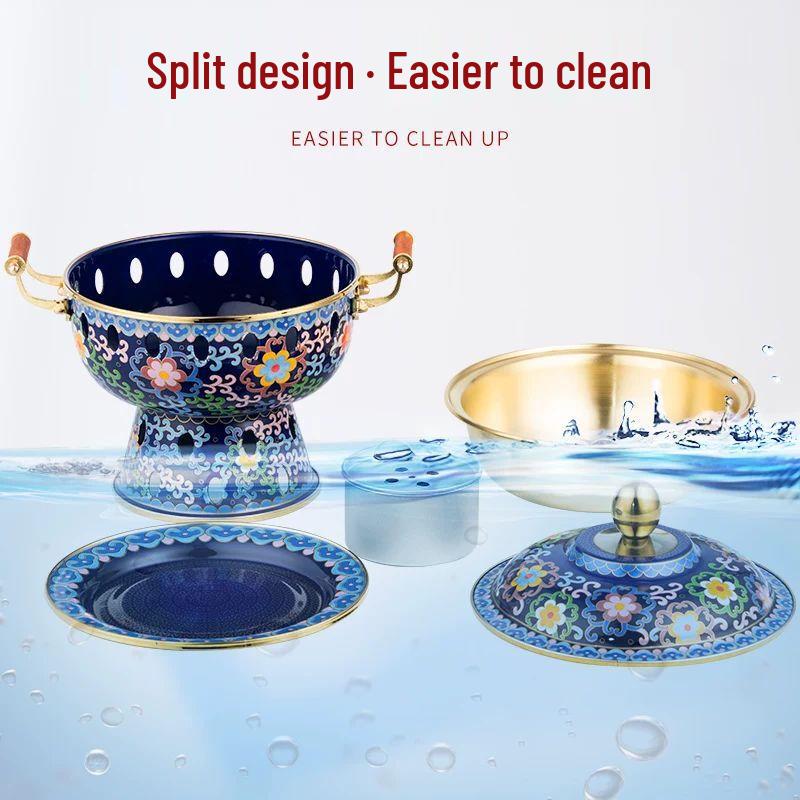 Cloisonné Copper Individual Hot Pot