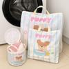 4Pcs/Set Cartoon Bear Laundry Bag Zippered Puppy Printed Laundry Bag  Laundry Care